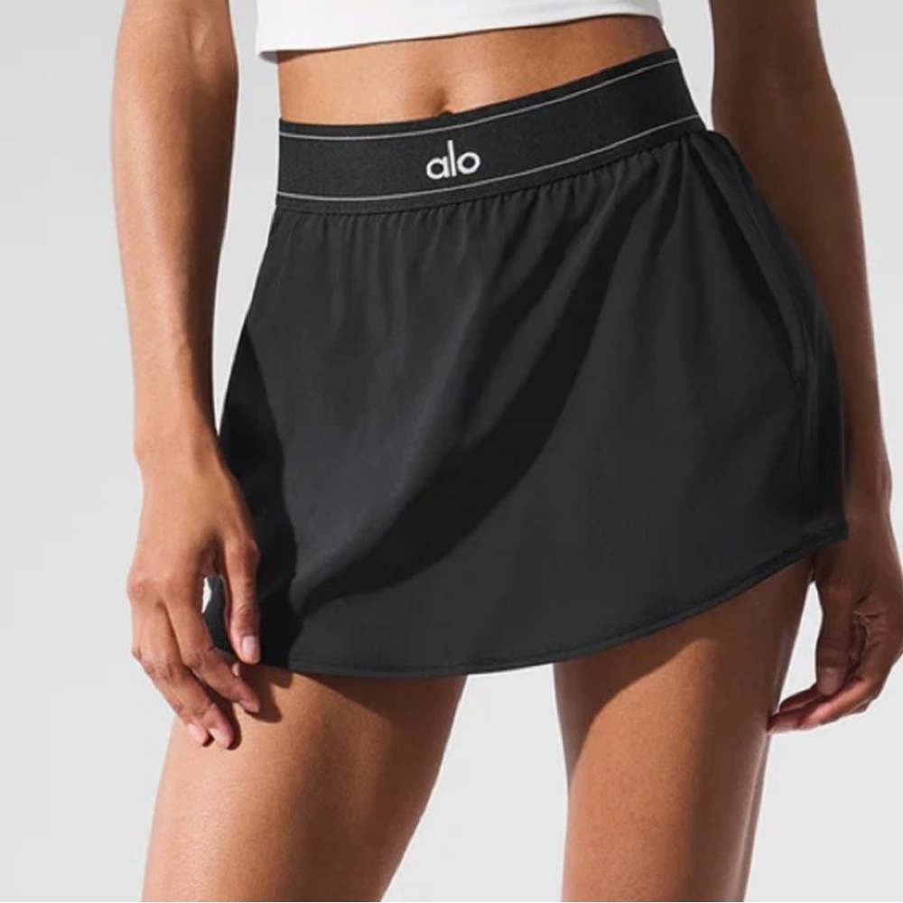 ALO Yoga Black match point tennis Skirt